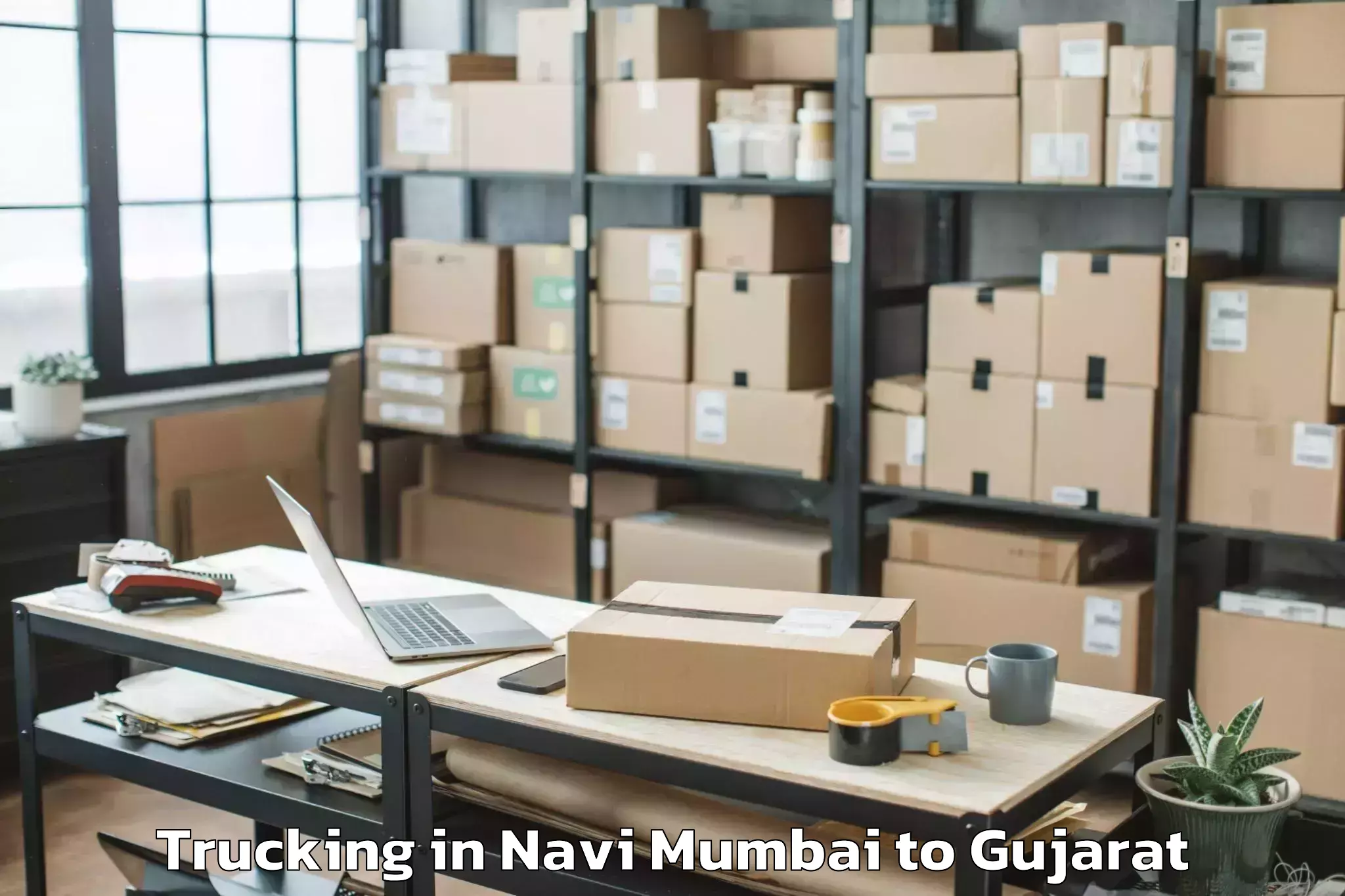 Hassle-Free Navi Mumbai to Bagasra Trucking